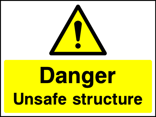 Danger Unsafe Structure Construction-Signage - CONS0096