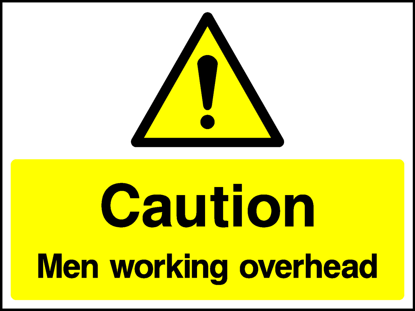 Caution Men Working Overhead Construction-Signage - CONS0093