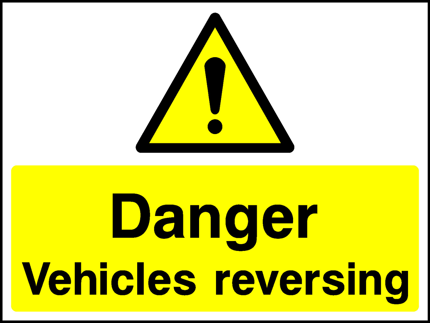 Danger Vehicles Reversing Construction-Signage - CONS0097