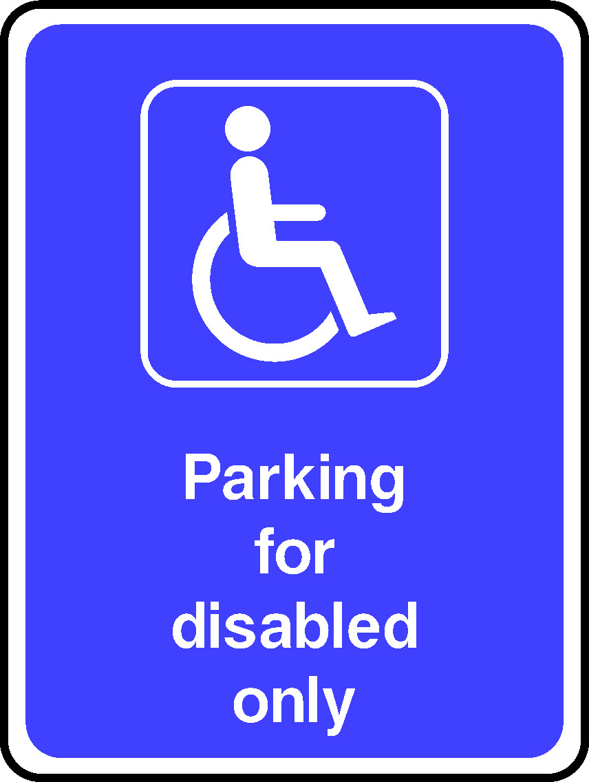 Parking For Disabled Only DDA Act Signage - DDA0013.