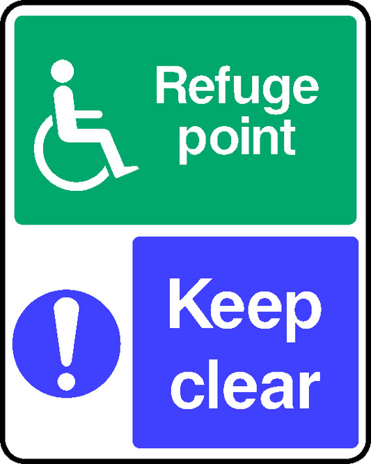 Refuge Point Keep Clear DDA Act Signage - DDA0023.