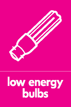 Low Energy Bulbs Recycling Electrical Signage - ELEC0085