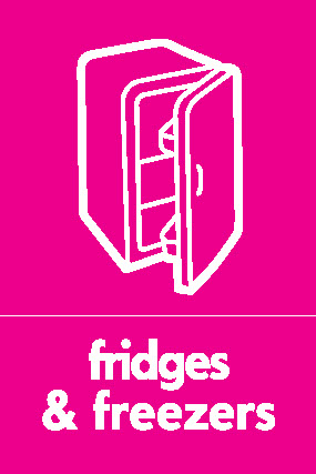 Fridges & Freezers Recycling Electrical Signage - ELEC0082