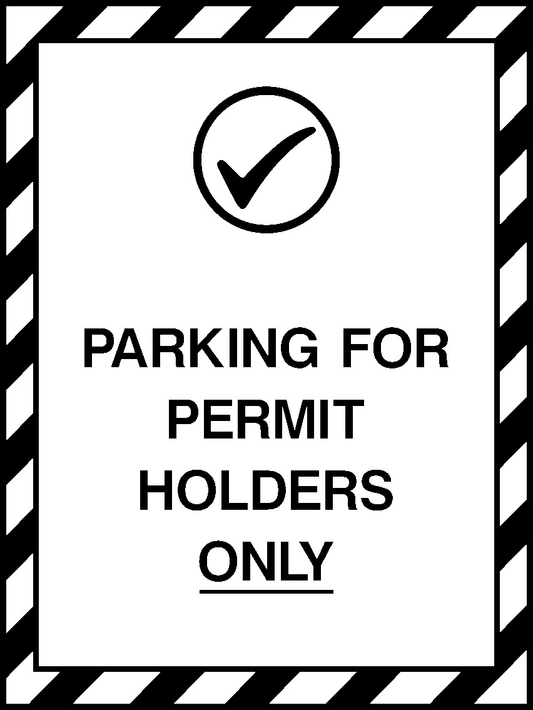 Parking For Permit Holders Parking Signage - PARK0041