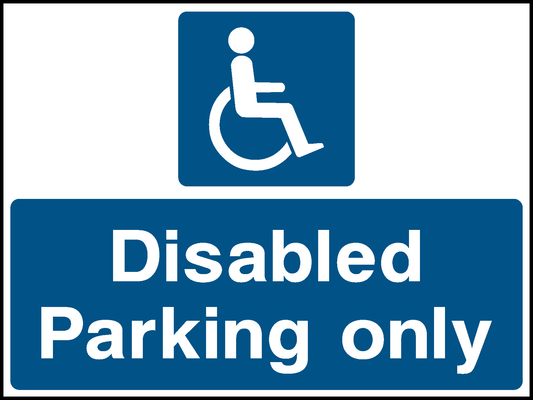 Disabled Parking Only Parking Signage - PARK0012