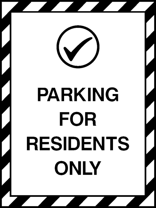 Parking For Residents Only Parking Signage - PARK0044