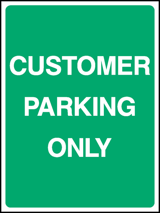 Customer Parking Only Parking Signage - PARK0028