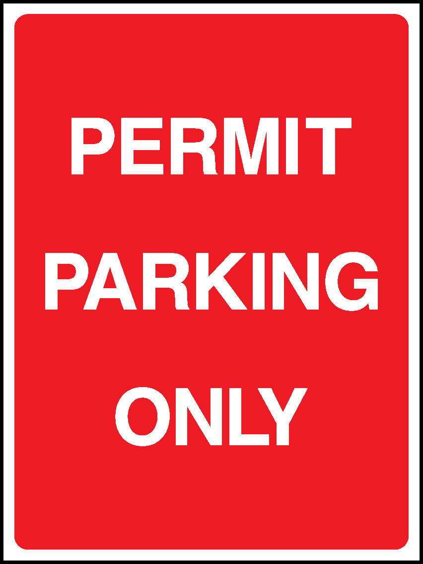 Permit Parking Only Parking Signage - PARK0021