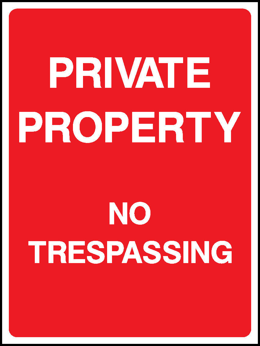 Private Property No Trespassing Parking Signage - PARK0015