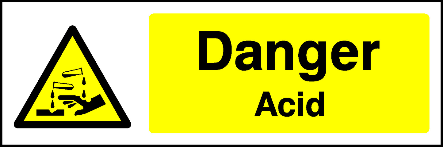 A Danger Acid Warning Chemical Danger Signage - CHEM0001