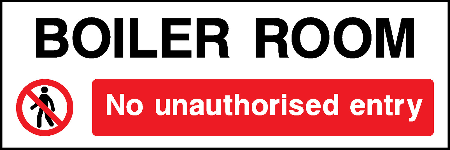 Boiler Room Prohibition Access Restricted Signage - ACCE0022