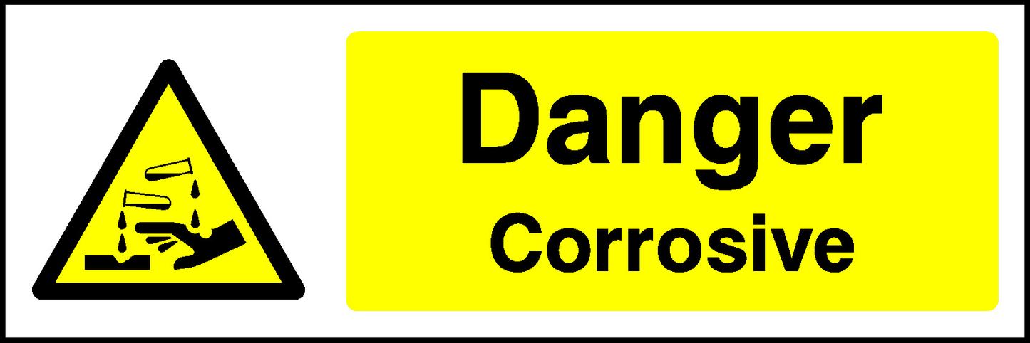 Danger Corrosive Warning Chemical Danger Signage - CHEM0004