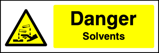 Danger Solvents Warning Chemical Danger Signage - CHEM0008