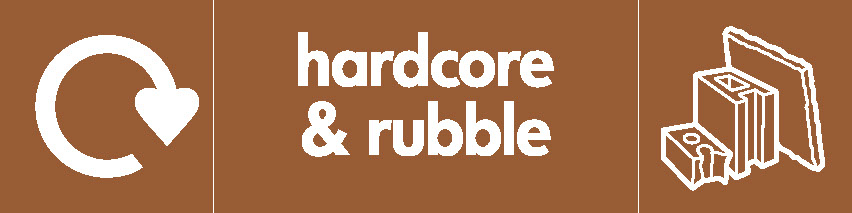 Hardcore & Rubble Recycling Building Materials Signage - BUIL0015