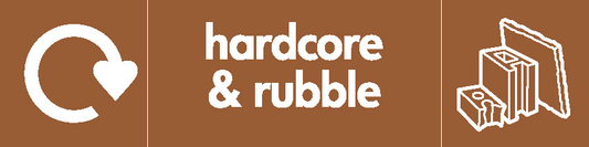 Hardcore & Rubble Recycling Building Materials Signage - BUIL0015