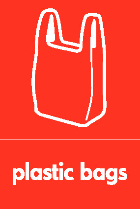 Plastic Bags Recycling Plastics Signage - PLAS0021