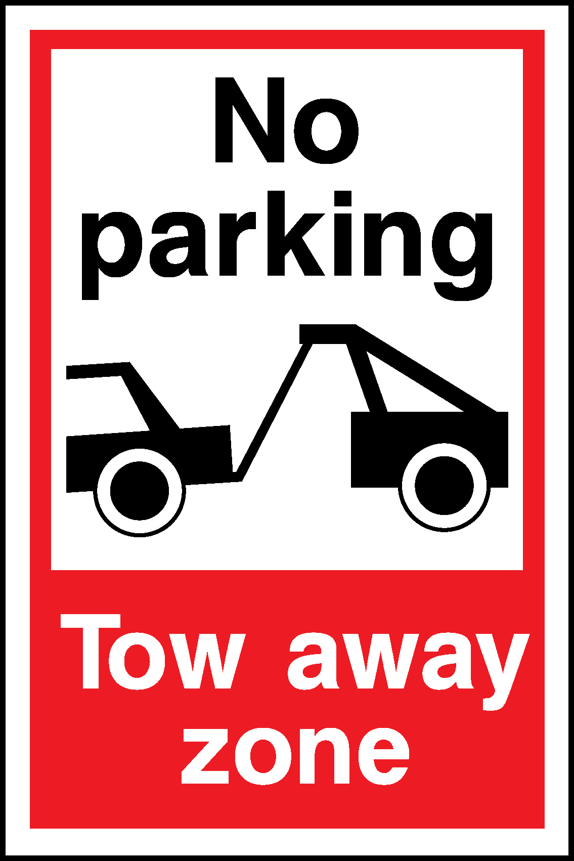 No Parking Tow Away Zone Parking Signage - PARK0076