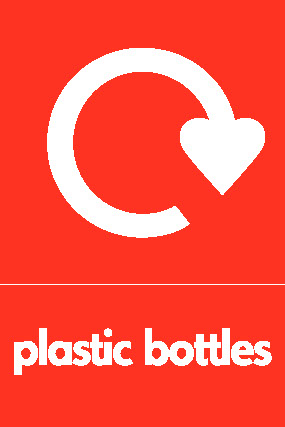 Plastic Bottles Recycling Plastics Signage - PLAS0018