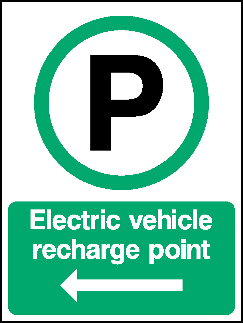 Electric Vehicle Recharge Point Parking Signage - PARK0088