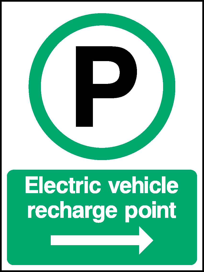 Electric Vehicle Recharge Point Parking Signage - PARK0089