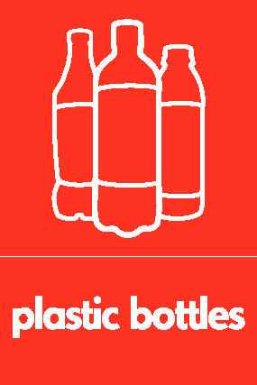 Plastic Bottles Recycling Plastics Signage - PLAS0022