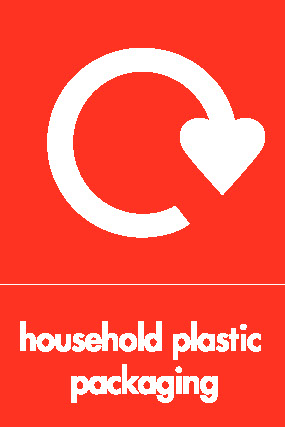 Household Plastic Packaging Recycling Plastics Signage - PLAS0016