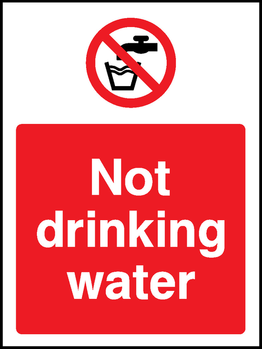 Not Drinking Water Prohibition General Signage - GENE0064