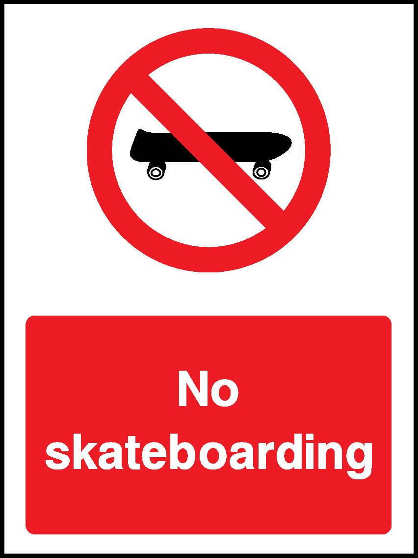 No Skateboarding Prohibition General Signage - GENE0080