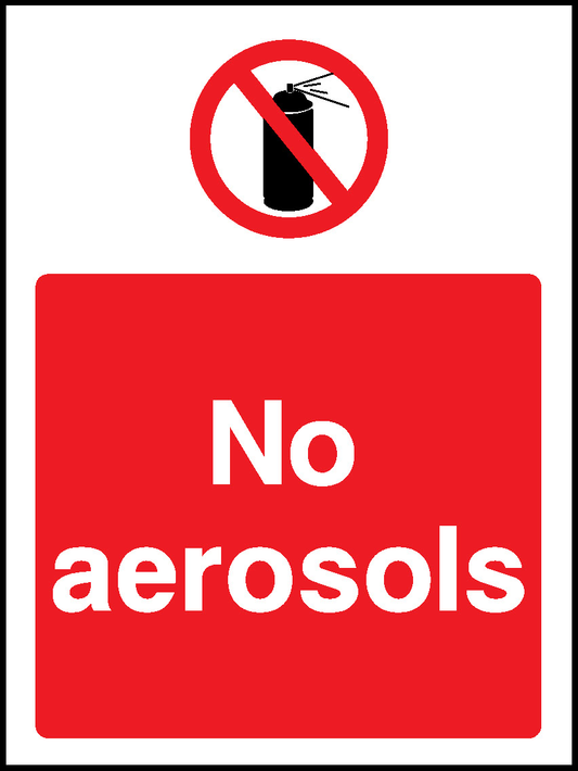 Aerosols Prohibition General Signage - GENE0086