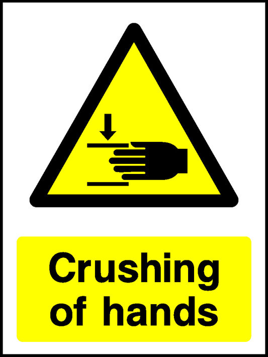 Crushing Of Hands Mandatory Signs Machinery & General Signage - MACH0026