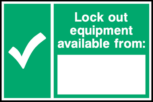 Lock Out Equipment Available From: Lockout Signs Signage - LOCK0023