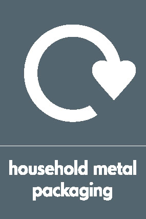 Household Metal Packaging Recycling Metals Signage - META0038