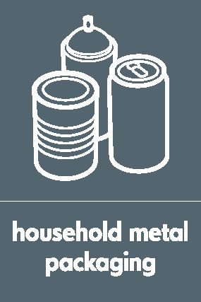 Household Metal Packaging Recycling Metals Signage - META0047