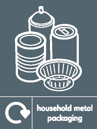 Household Metal Packaging Recycling Metals Signage - META0057