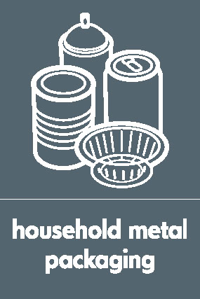 Household Metal Packaging Recycling Metals Signage - META0048