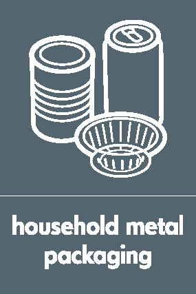 Household Metal Packaging Recycling Metals Signage - META0049