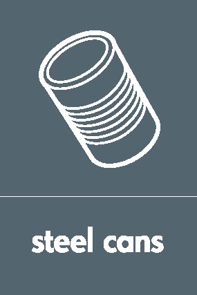 Steel Cans Recycling Metals Signage - META0053