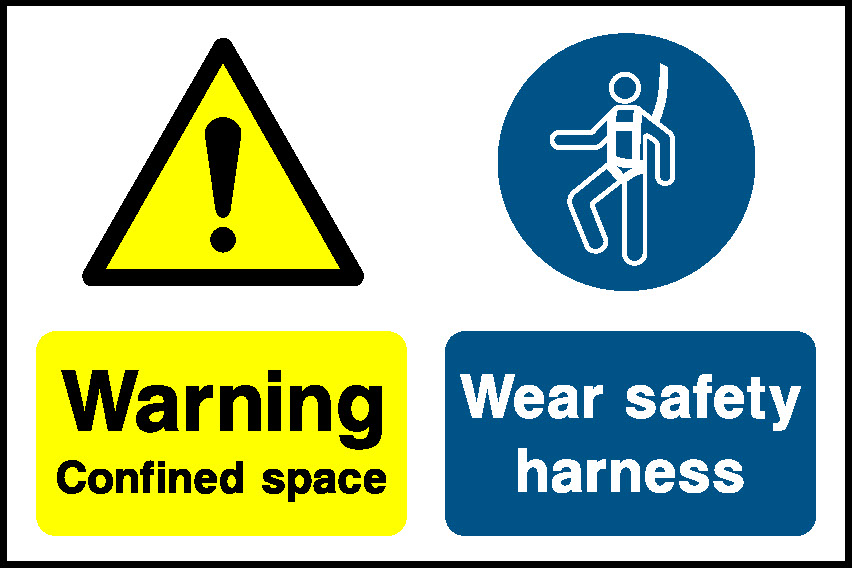 Wear Safety Harness Confined Space Multi Purpose Signage - MULT0017