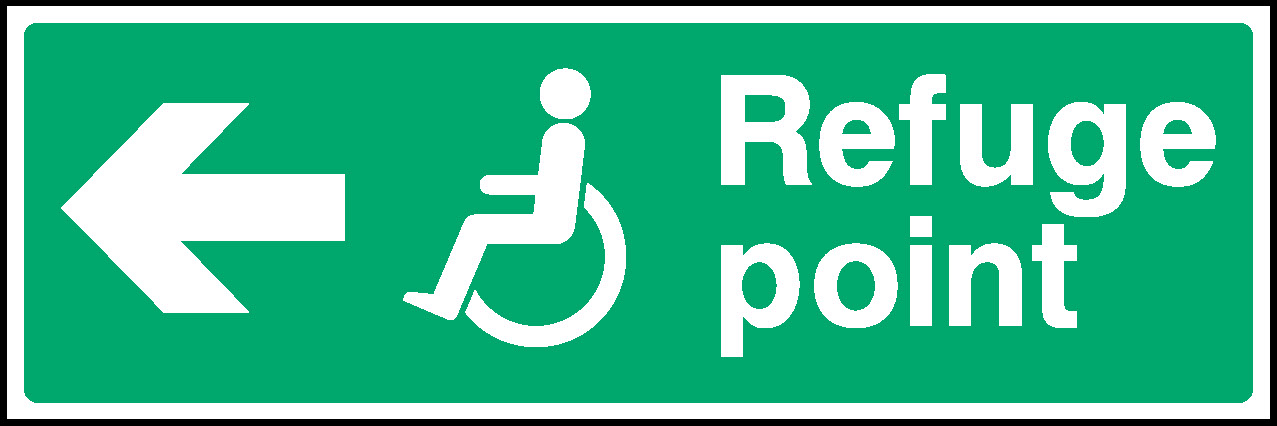 Refuge Point Emergency Escape Signage - EMER0071