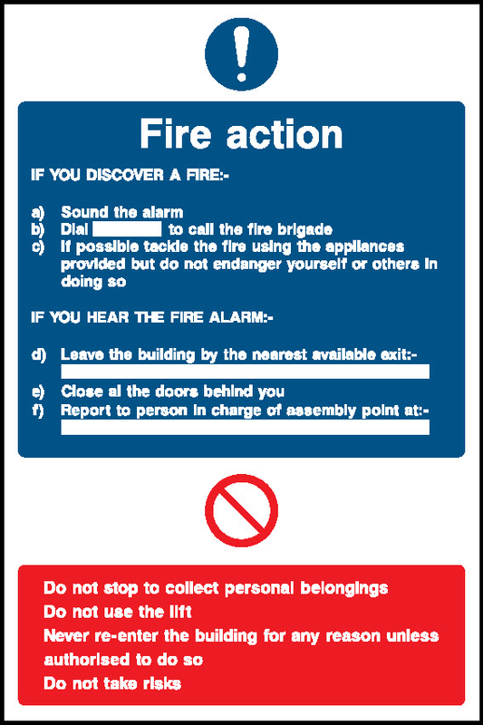 Fire Action Fire Action Signage - FACT0027