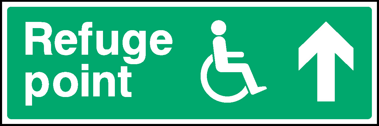 Refuge Point (5 Emergency Escape Signage - EMER0073