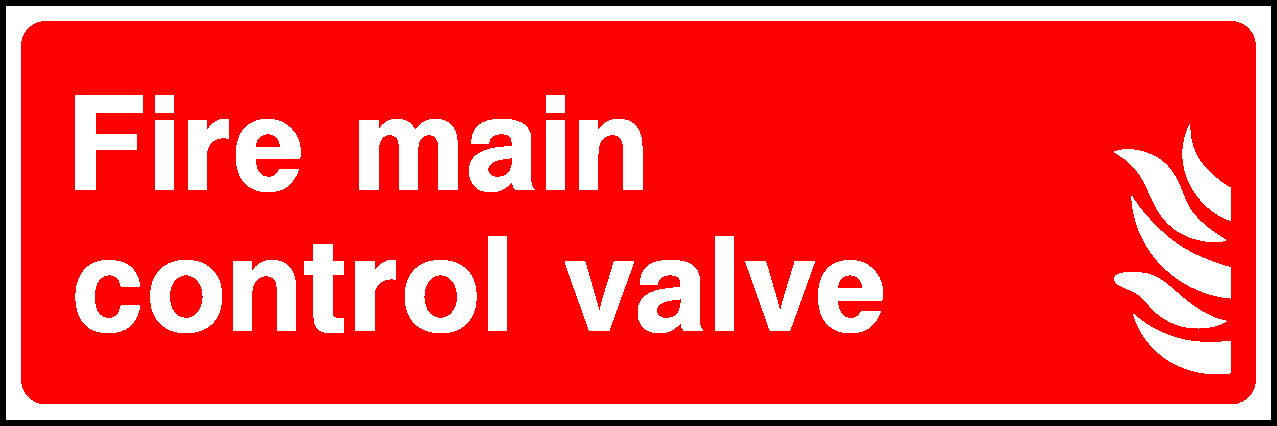 Fire Main Control Valve Fire Equipment Signage - FEQP0039