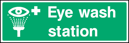 Eye Wash Station First Aid Signage - FAID0036