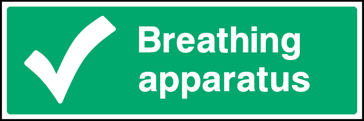 Breathing Apparatus First Aid Signage - FAID0026