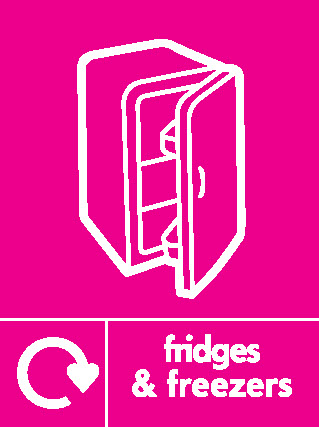 Fridges & Freezers Recycling Electrical Signage - ELEC0120