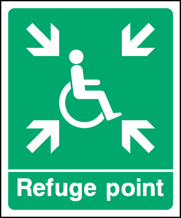 Refuge Point Emergency Escape Signage - EMER0077