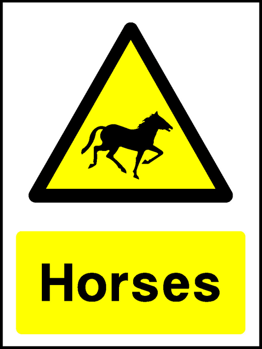 Horses Countryside & Agriculture Signage - COUN0006