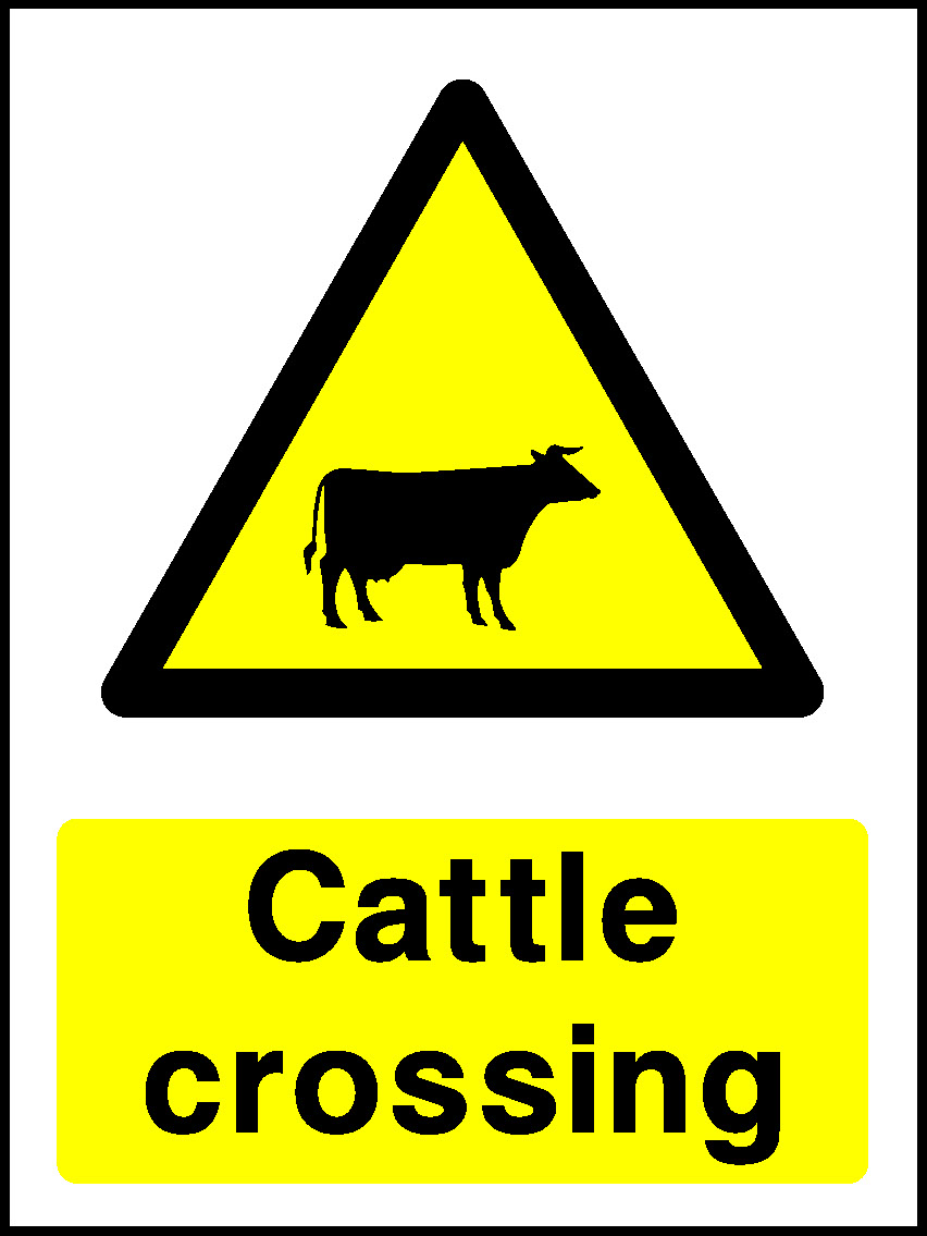 Cattle Crossing Countryside & Agriculture Signage - COUN0010