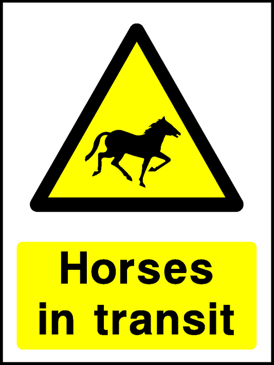 Horses In Transit Countryside & Agriculture Signage - COUN0007