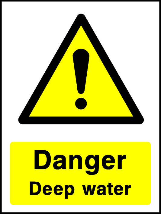 Danger Deep Water Countryside & Agriculture Signage - COUN0024